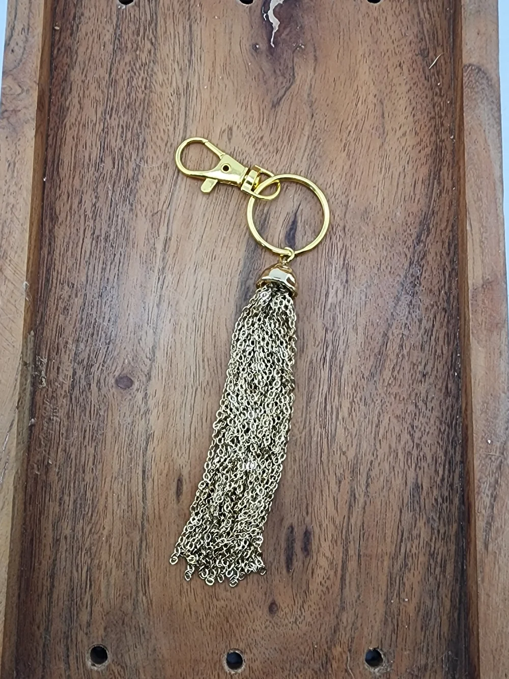 Gold Tassel Keychain - Women's Accessory